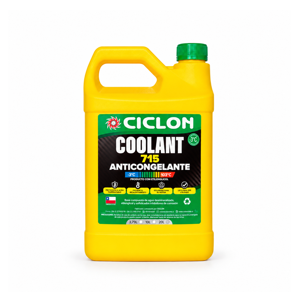Coolant Anticongelante 715 Verde 3,79 Litros