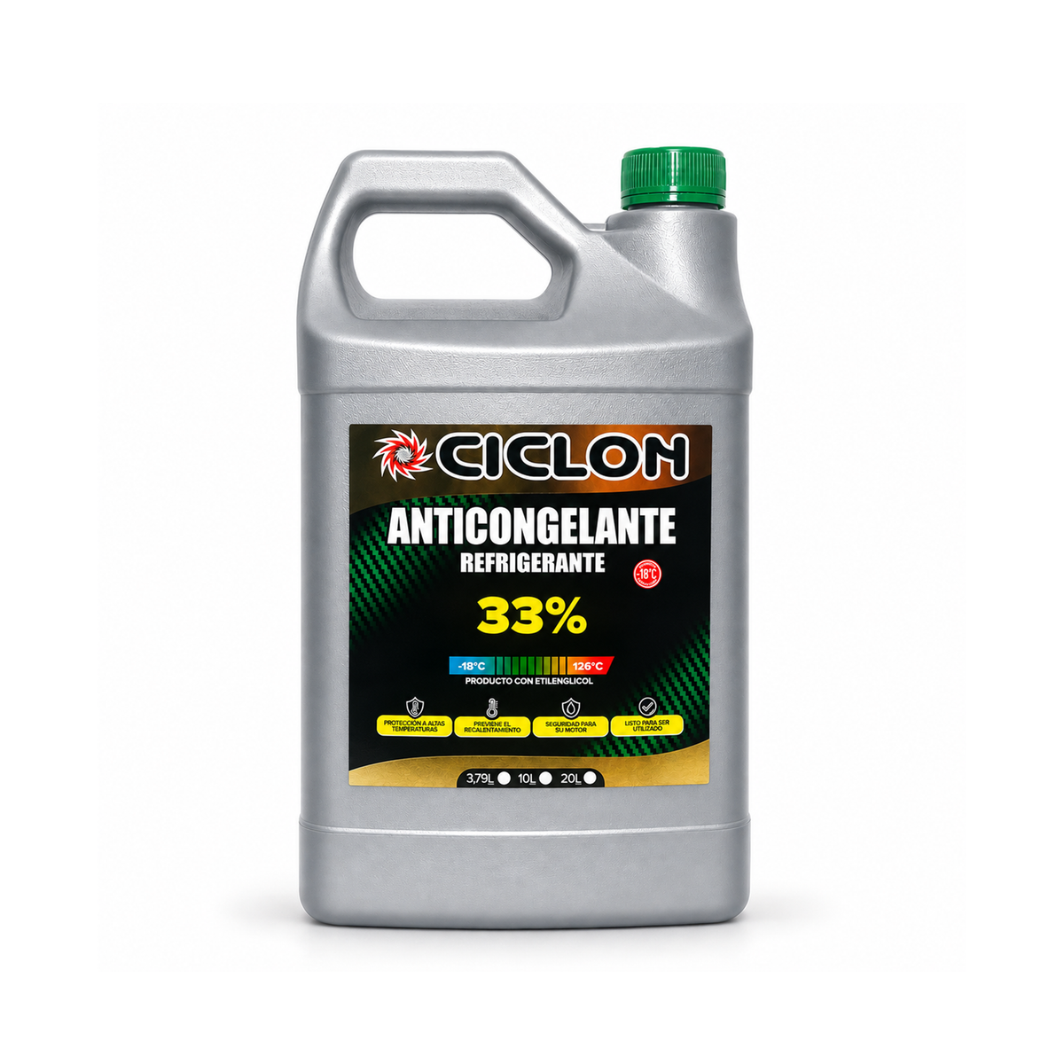 Anticongelante Refrigerante Verde 33% 3,79 Litros